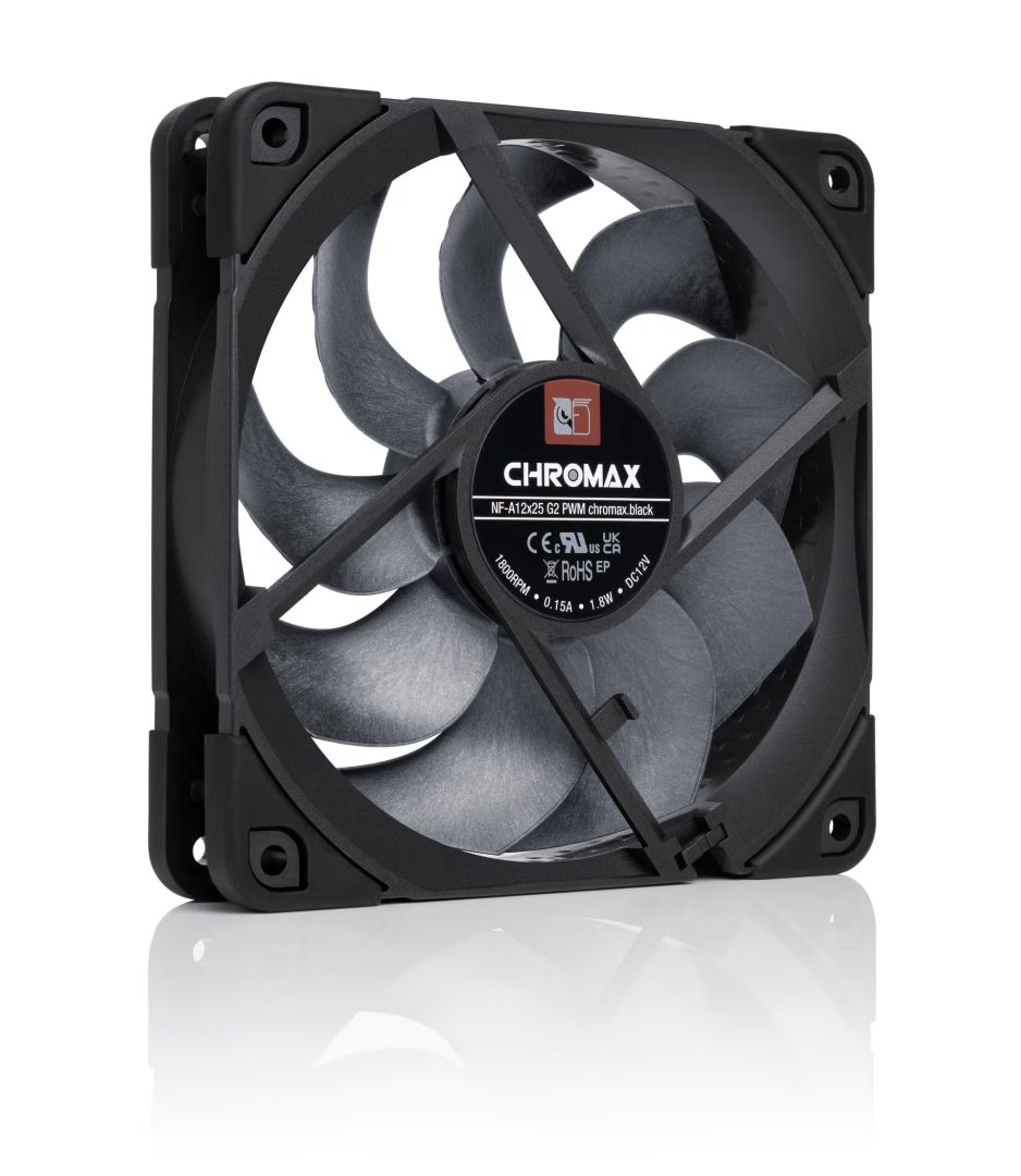 Noctua NF-A12x25 G2 PWM Sx2-PP chromax.black Black