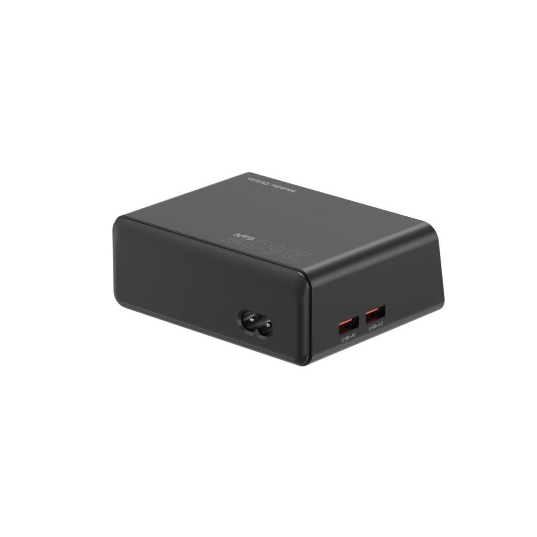 Mobile Origin GaN Charging Hub with Display 4× USB-C + 2× USB-A PW39 240W Black