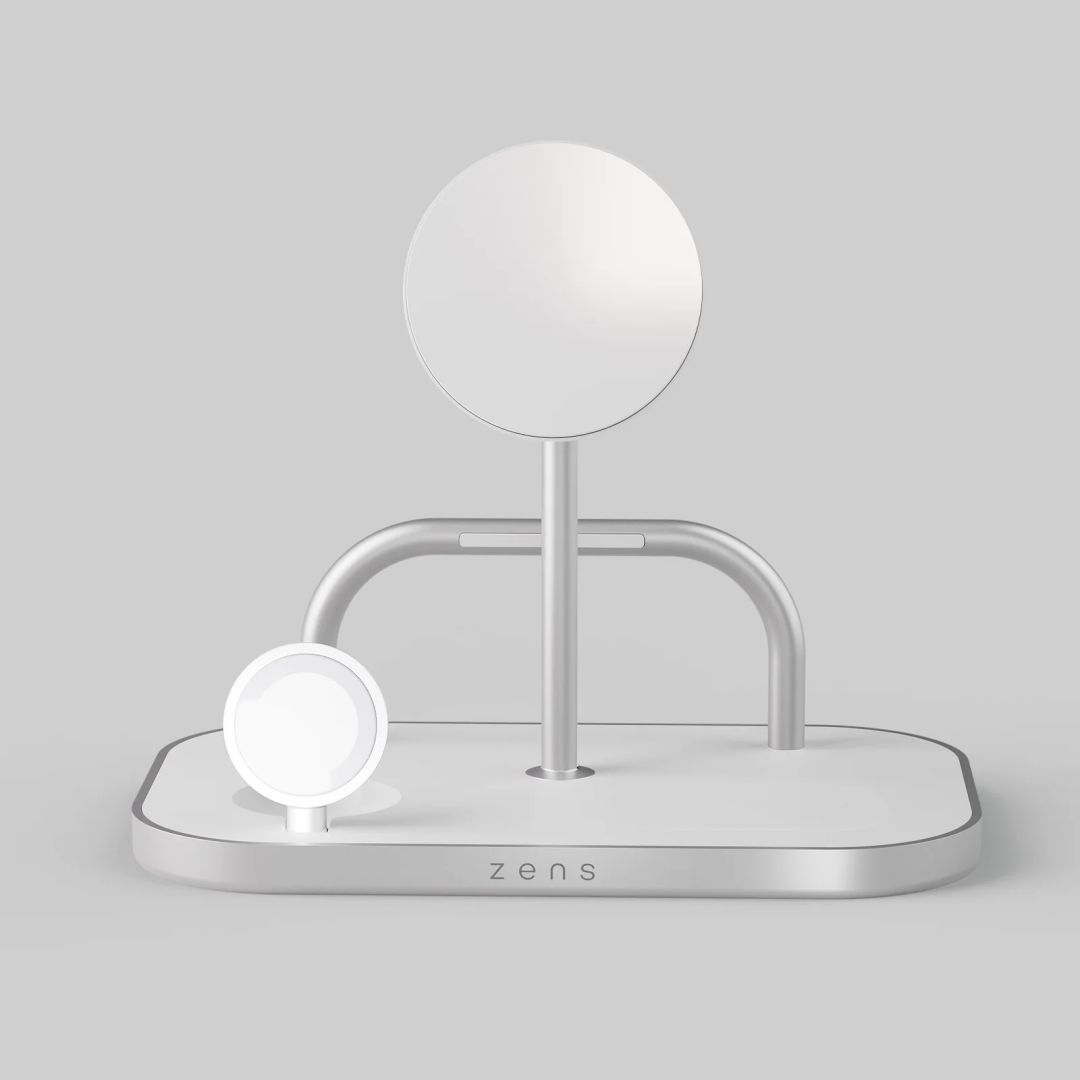 Zens 4-1 Wireless Charger White/Silver