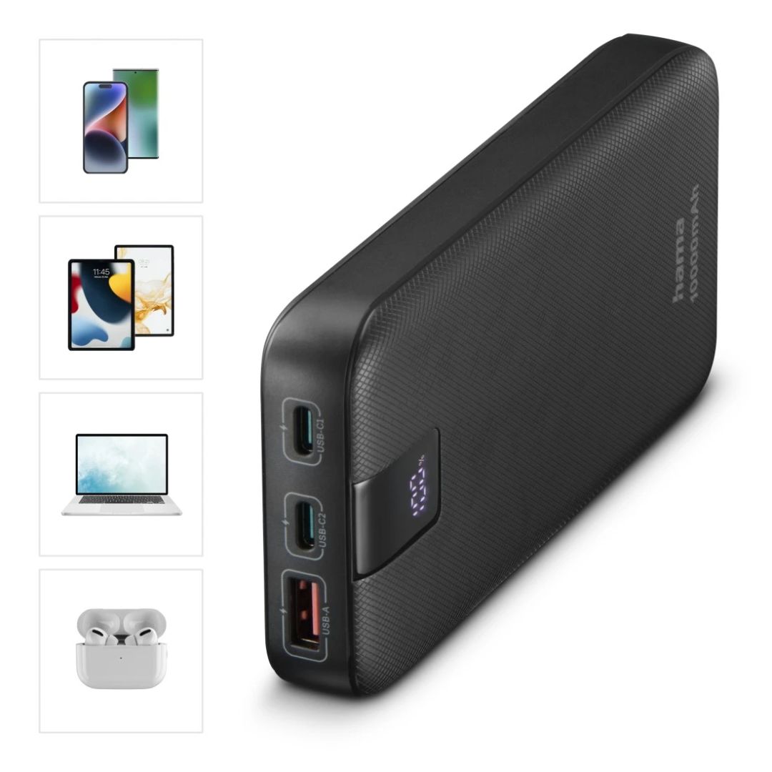 Hama Power Pack PD 10 10000mAh PowerBank Black