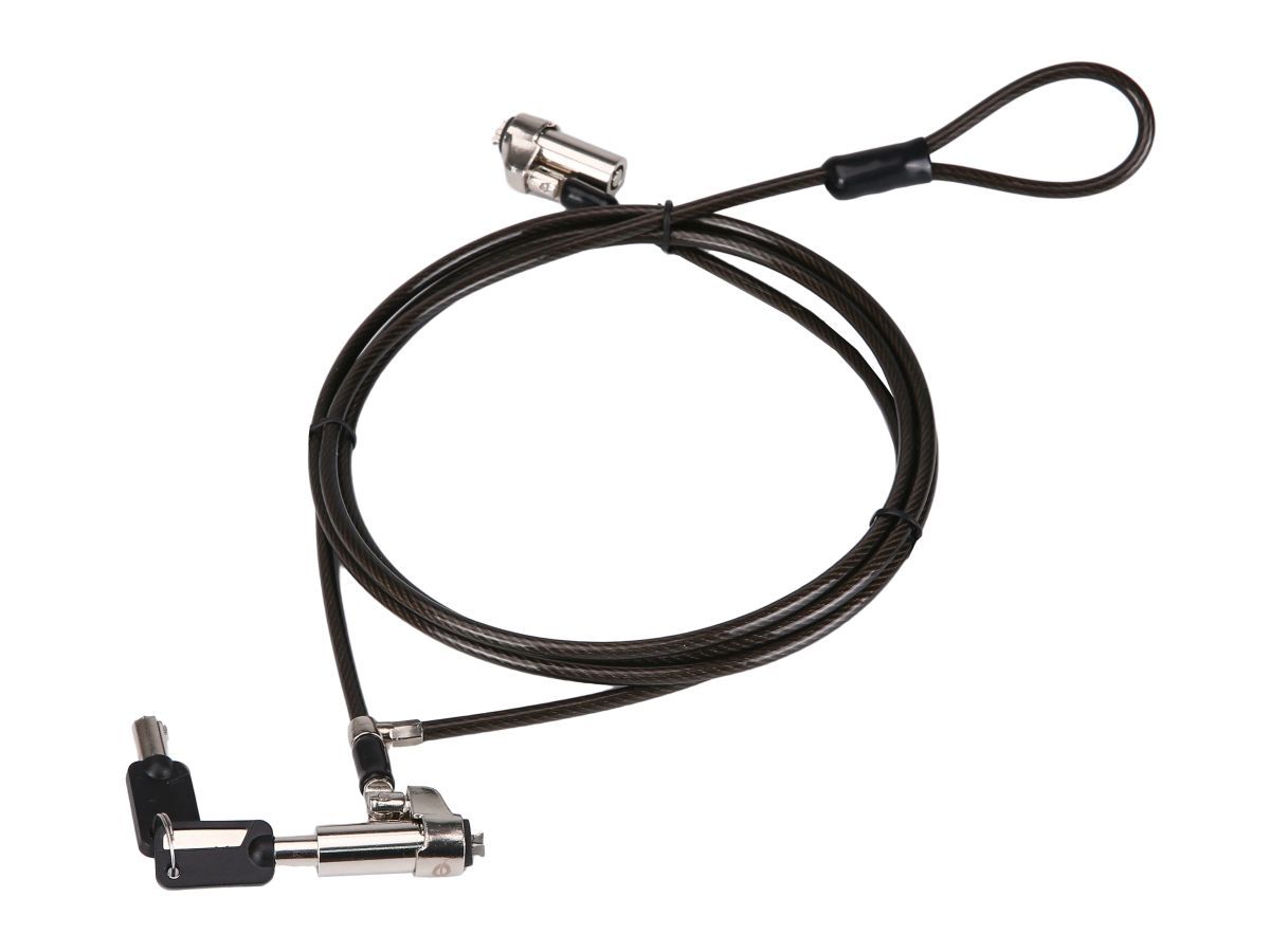 Conceptronic  CUSTODIO02BNTM Keyed Dual Head Laptop Lock Master Keyed Compatible 1,8m Black
