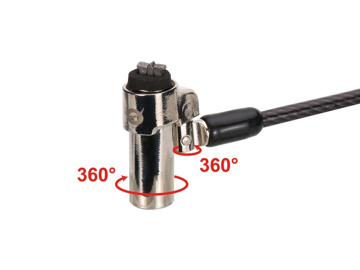 Conceptronic  CUSTODIO02BNM Keyed Laptop Lock Master Keyed Compatible 1,8m Black
