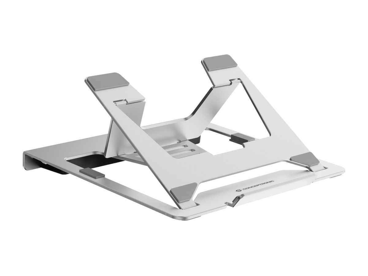 Conceptronic  DONN35S Laptop Stand with 7-in-1 USB-C MST Docking Station Silver