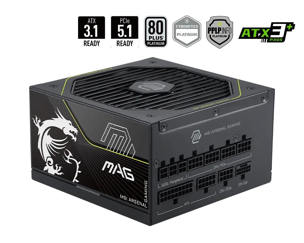 Msi 1000W 80+ Platinum MAG A1200PLS
