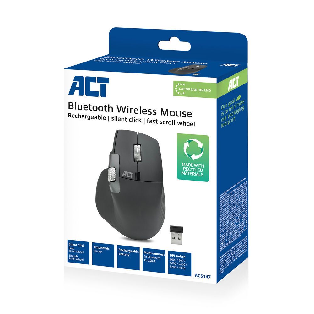 ACT AC5147 Wireless Bluetooth Mouse Black