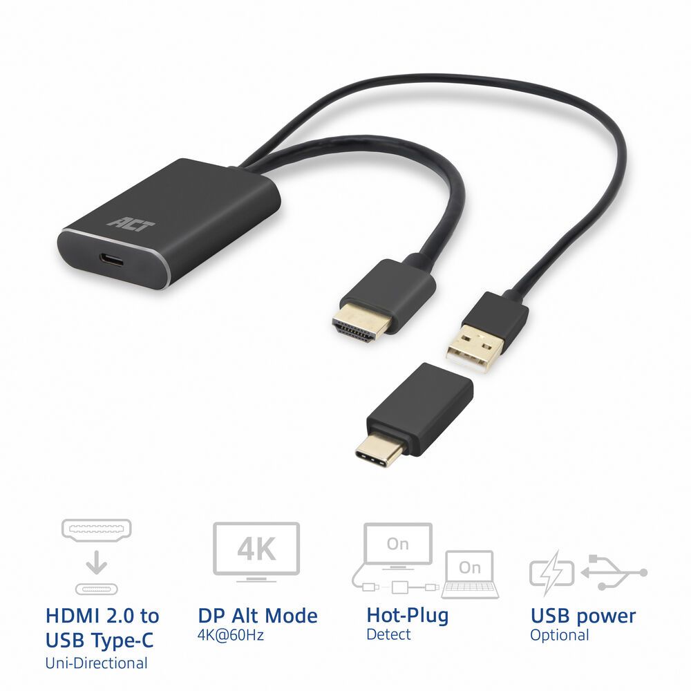 ACT AC7537 HDMI to USB Type-C female adapter