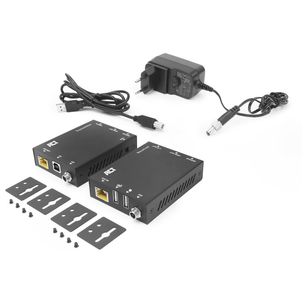 ACT AC7815 4K HDMI 2.0 KVM extender set over CAT6A up to 70 meters