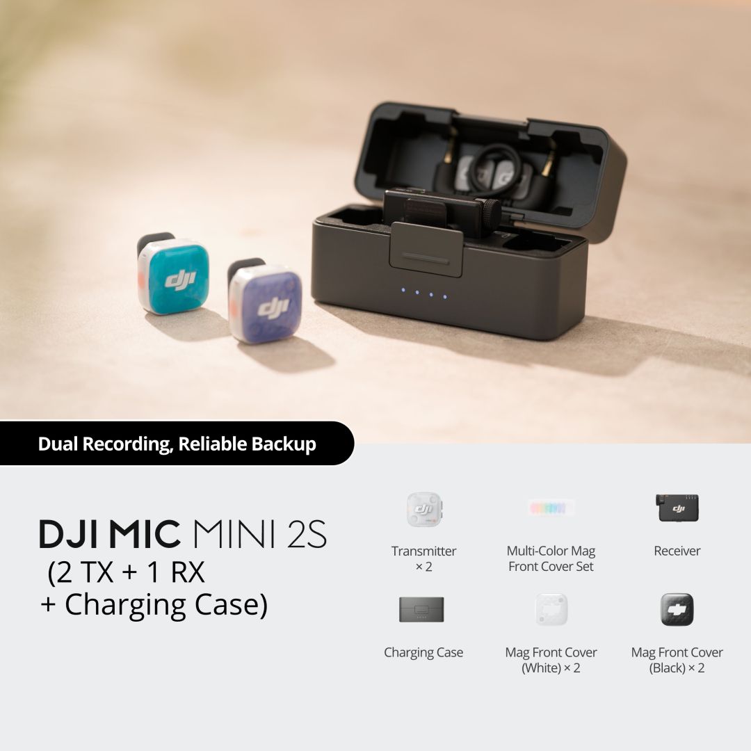 DJI Mic Mini 2S mikrofon (2 TX + 1 RX + Charging Case)