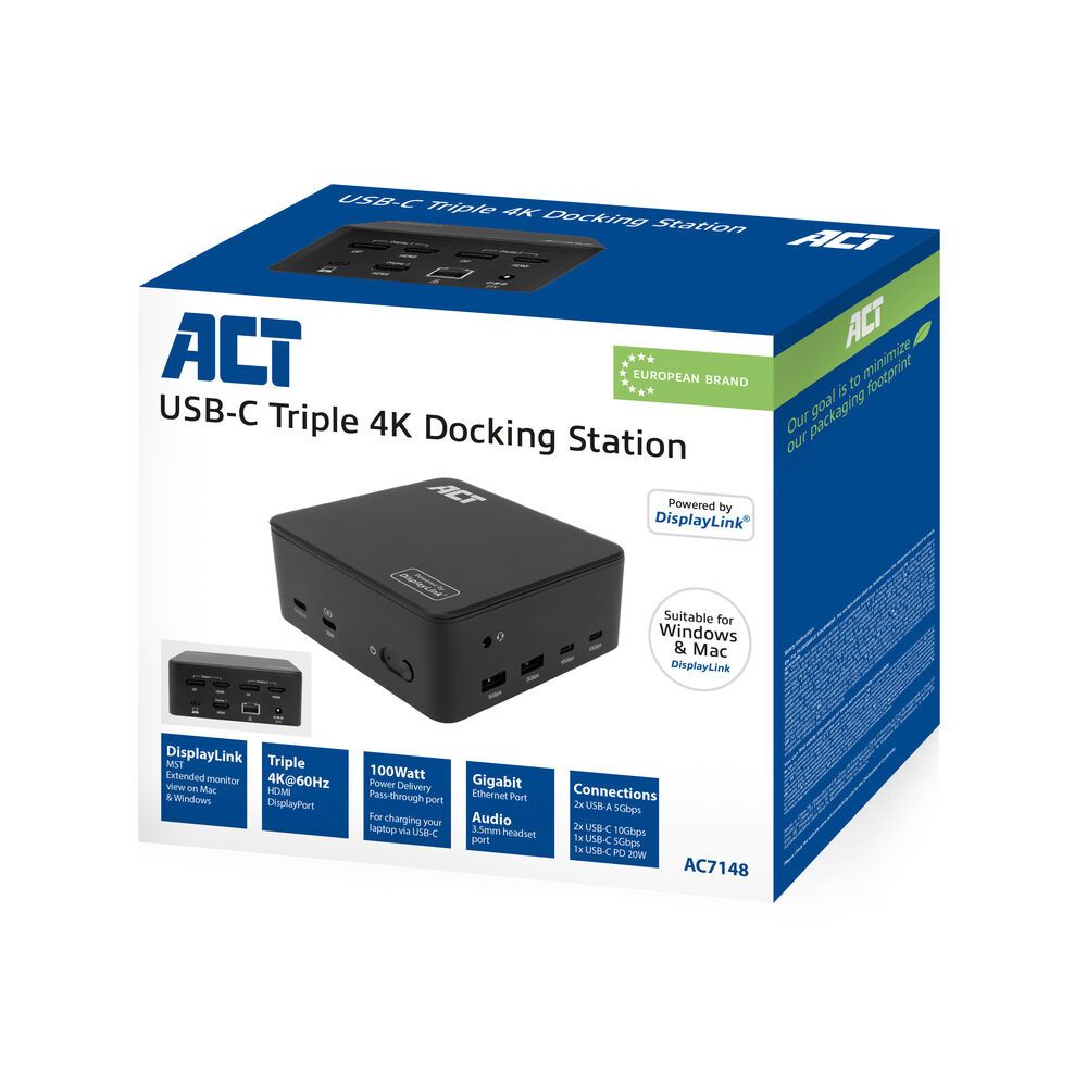 ACT AC7148 Universal USB-C Docking Station 4K