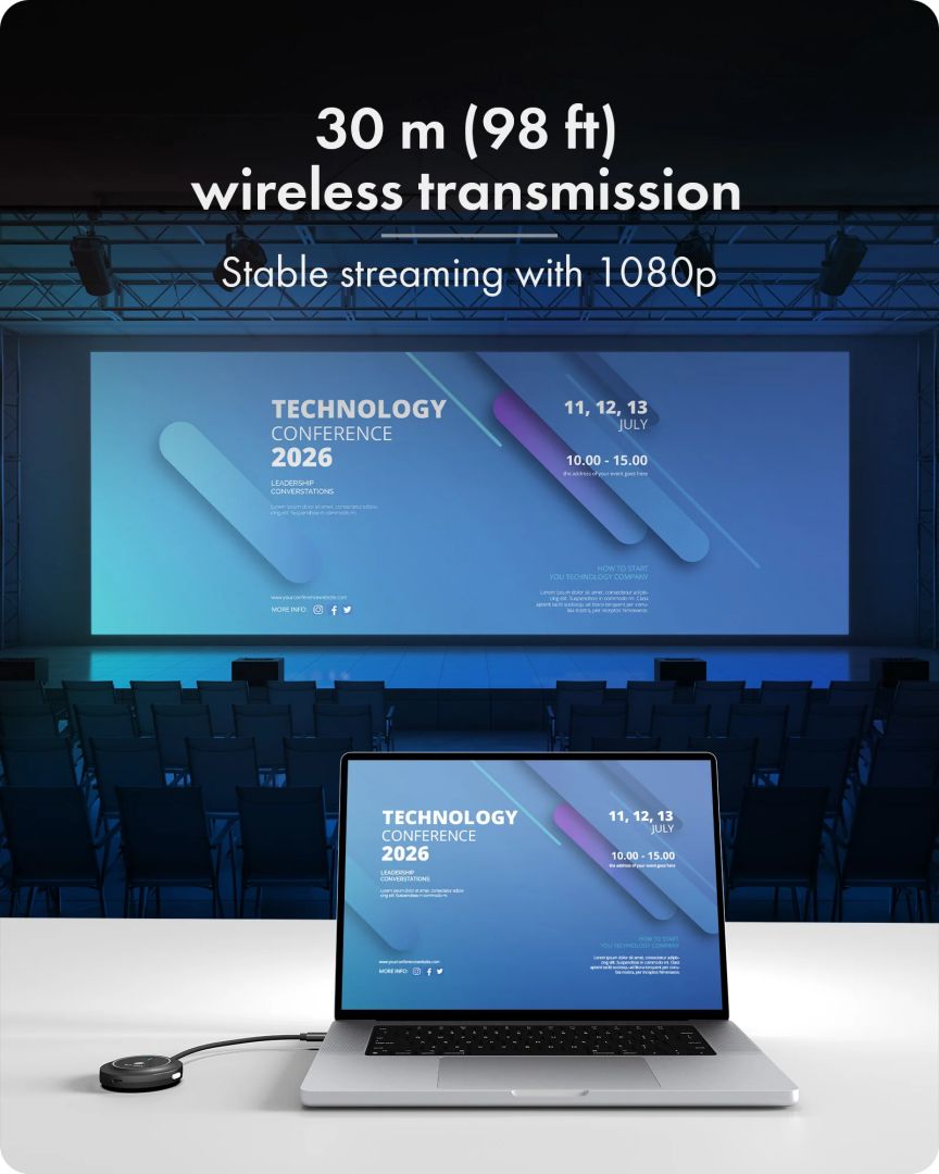 Raidsonic IcyBox IB-WL101 USB-C to HDMI Transmitter + Receiver