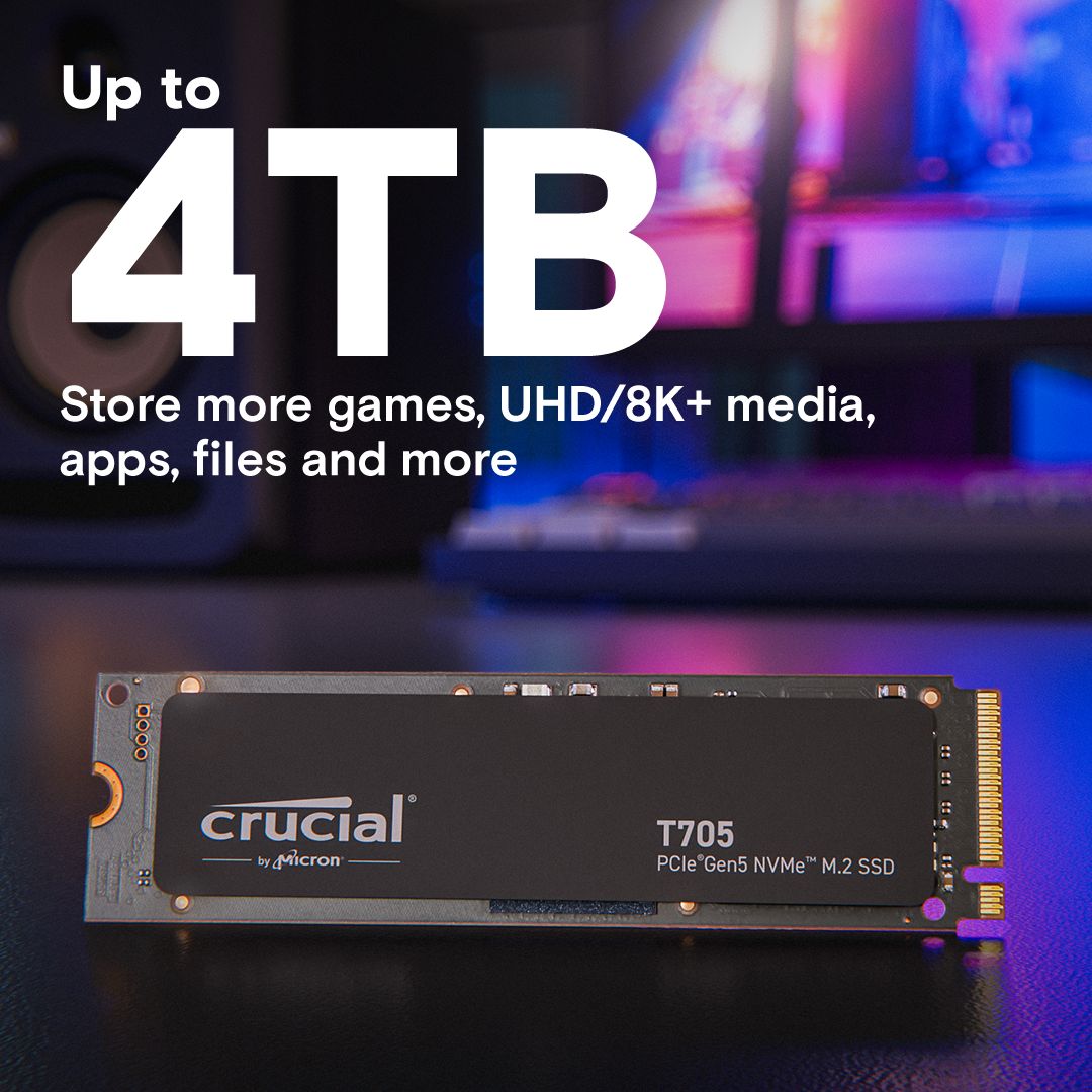 Crucial 4TB M.2 2280 NVMe T705