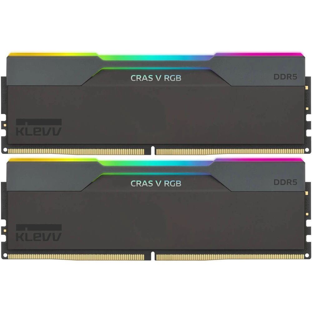 Klevv 32GB DDR5 6400MHz Kit(2x16GB) Cras V RGB Obsidian Black