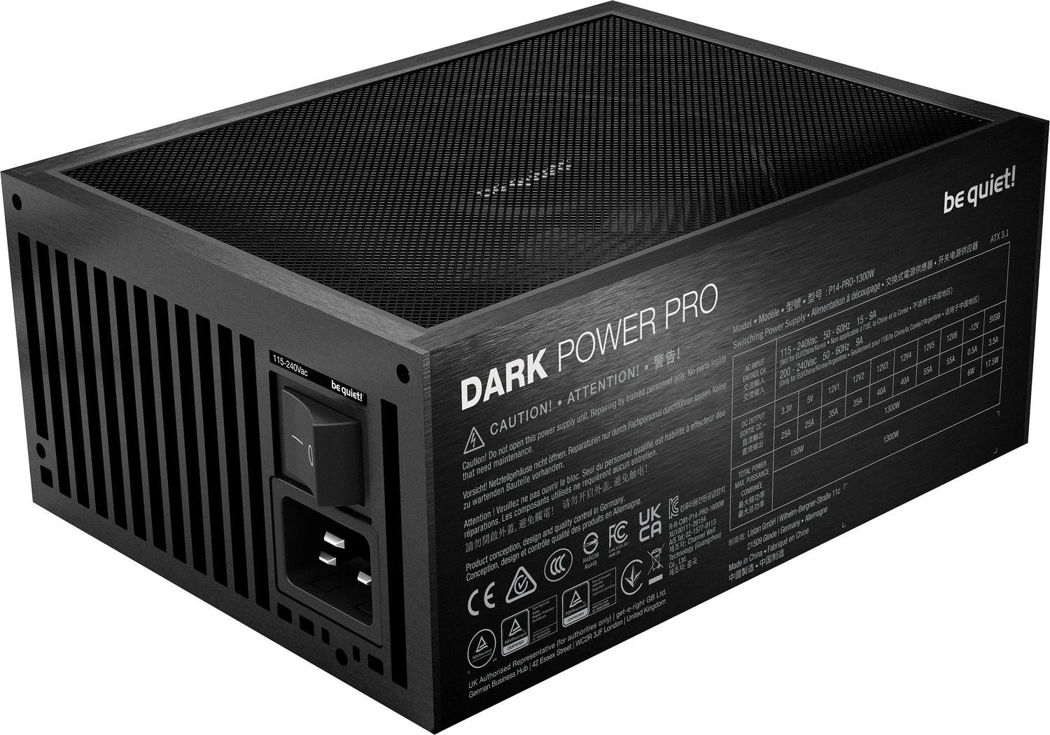 Be quiet! 1600W 80+ Titanium Dark Power Pro 14 IO