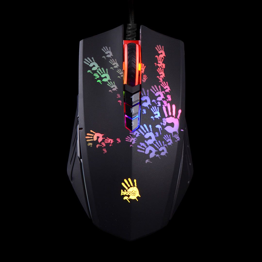 A4-Tech Bloody A60 Light Strike RGB Gaming Mouse Black