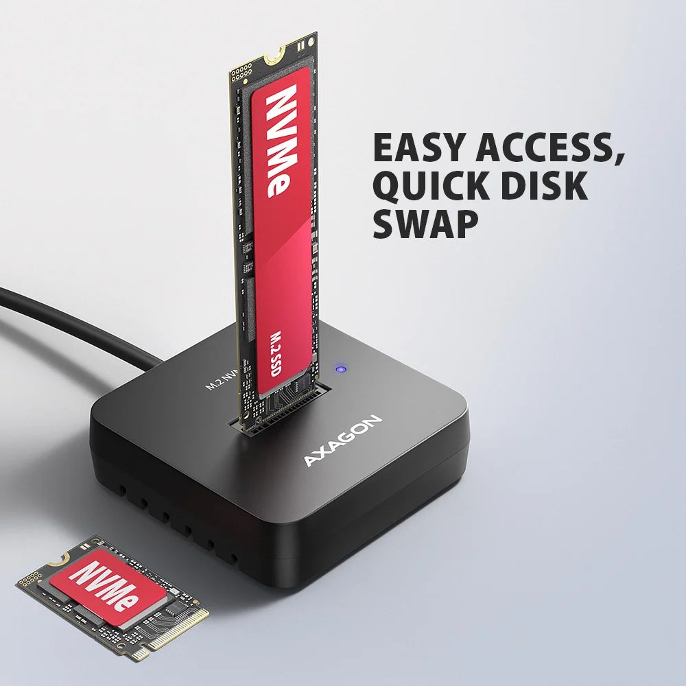 AXAGON ADSA-M2C11L USB-C 10Gbps docking station for M.2 NVMe SSD