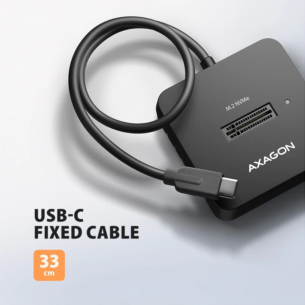 AXAGON ADSA-M2C11L USB-C 10Gbps docking station for M.2 NVMe SSD