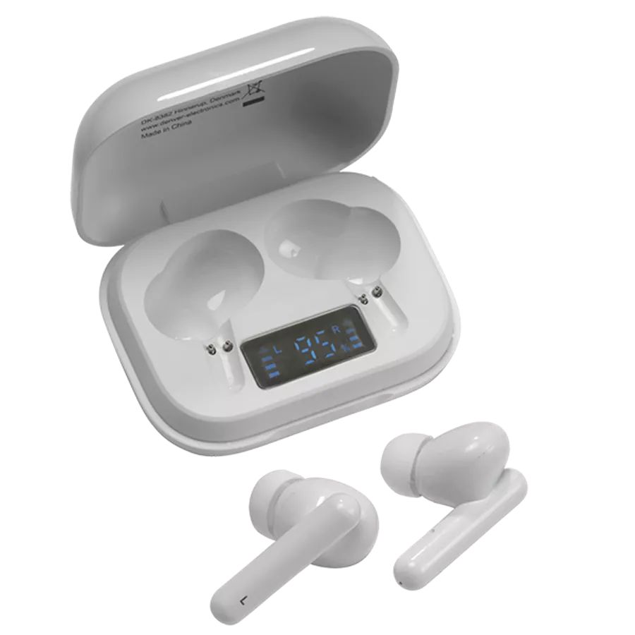 Denver TWE-38 True wireless Bluetooth earbuds White