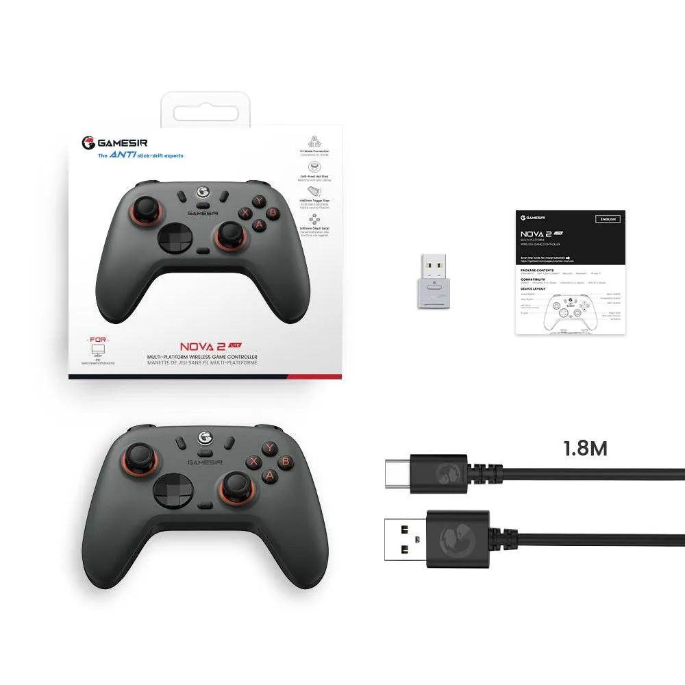 GameSir Nova Lite 2 Multiplatform Wireless Bluetooth Gamepad Midnight Grey