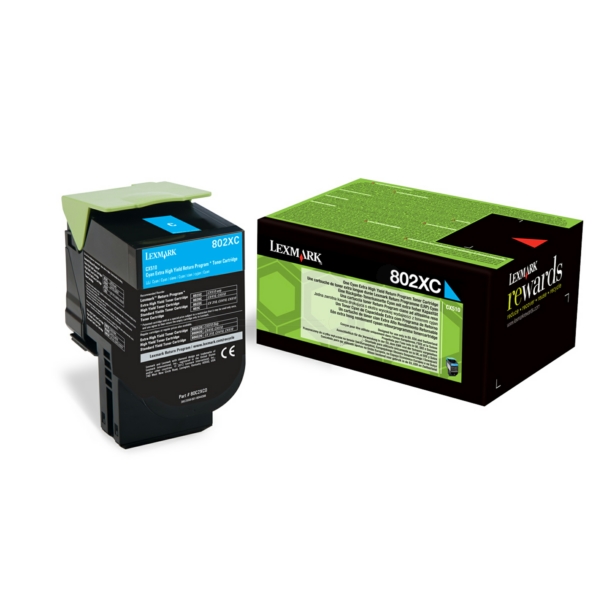 Lexmark 802XCE Extra High Cyan toner