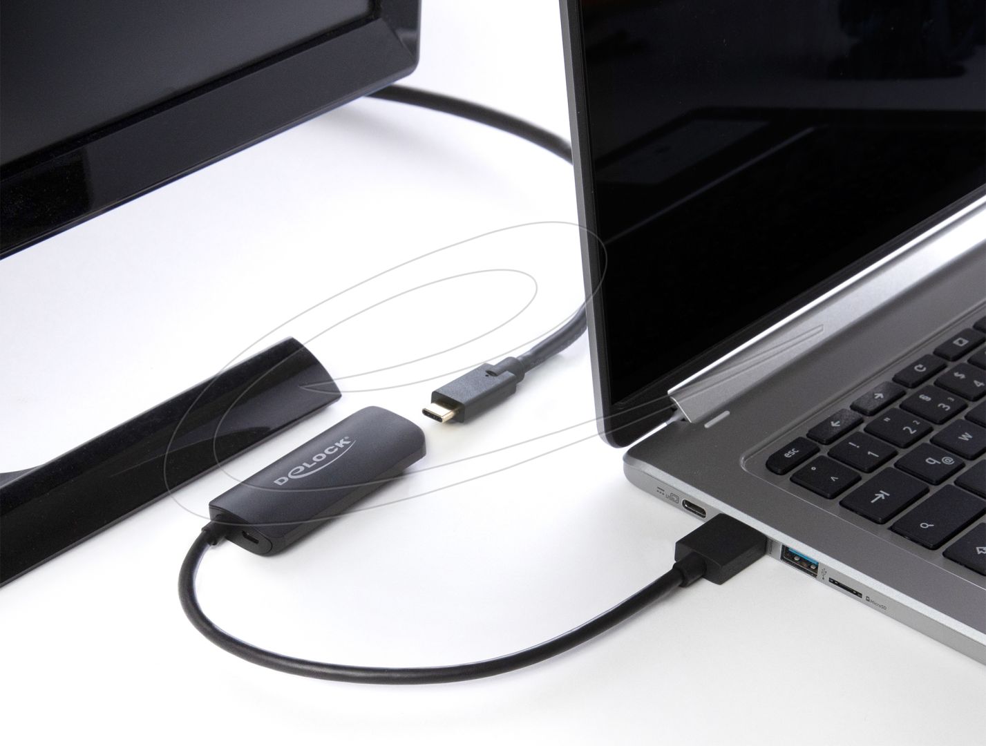 DeLock Adapter HDMI-A male to USB Type-C female (DP Alt Mode) 8K Black