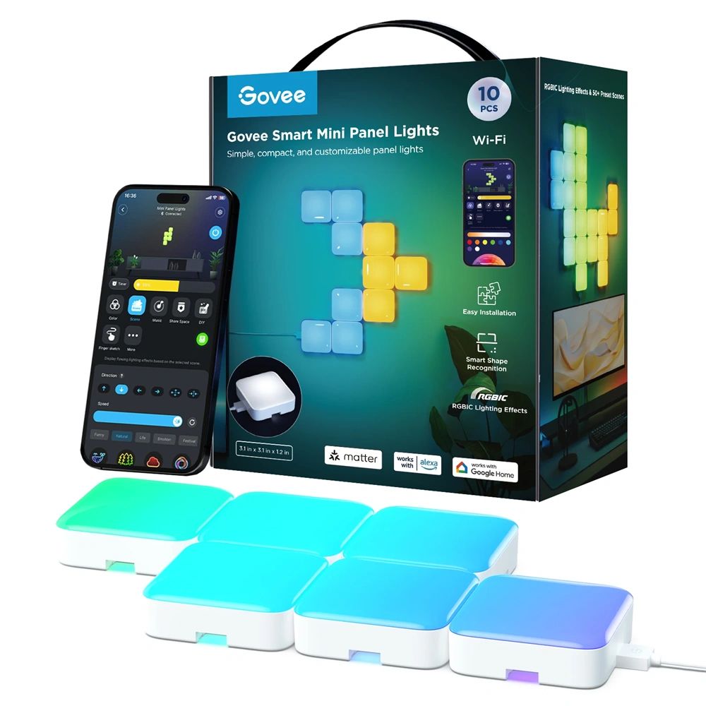 Govee Smart Mini Panel Lights 10 pack