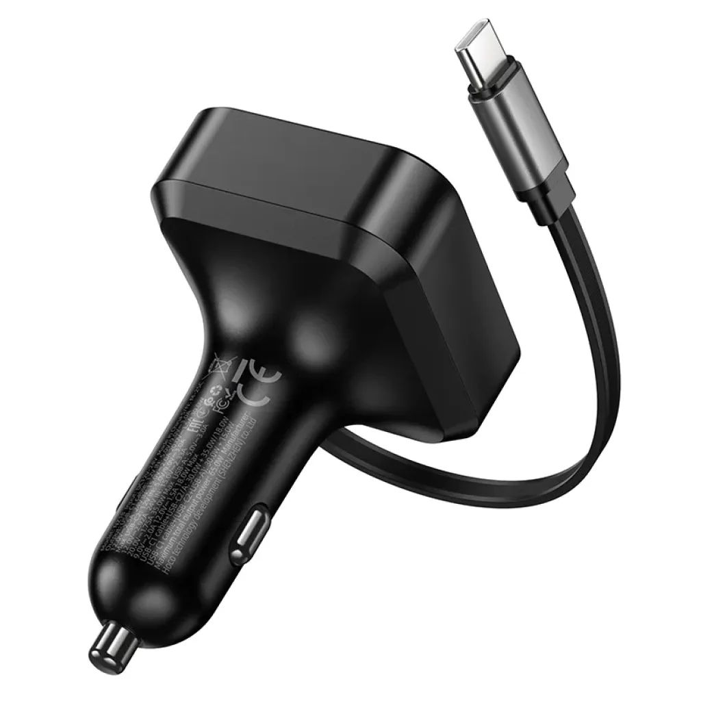 Hoco NZ18 Car Charger 65W Black