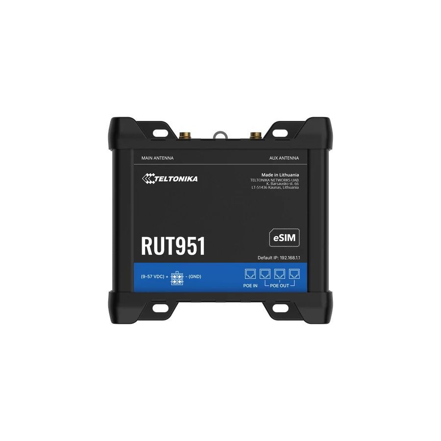 Teltonika RUT951 PoE+ Industrial Cellular Router + PSU