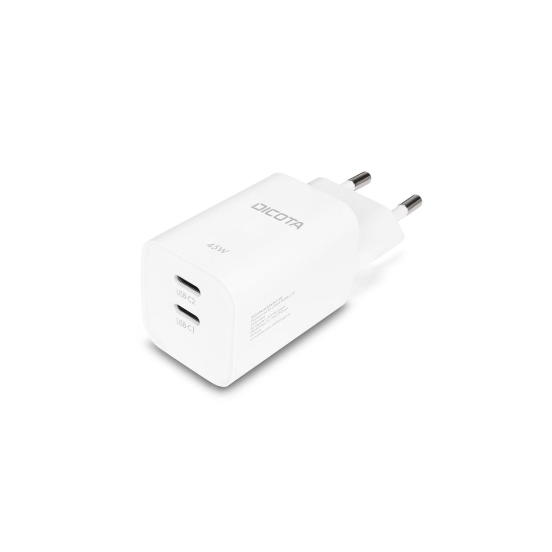 Dicota 2-port GaN Wall Charger (45W) White