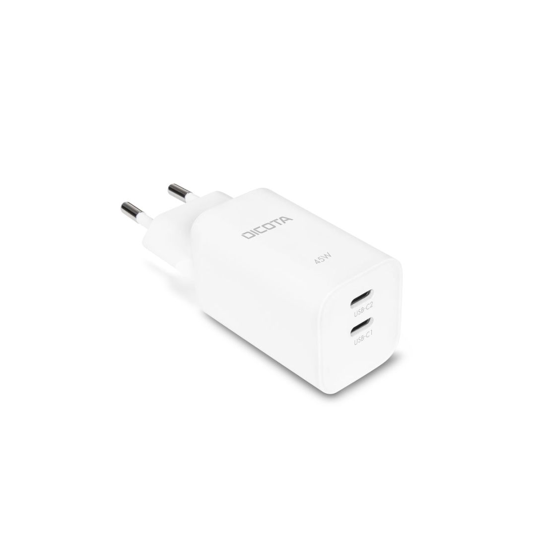 Dicota 2-port GaN Wall Charger (45W) White