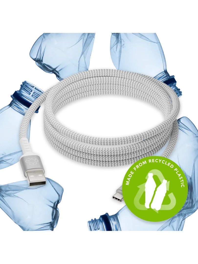 dbramante1928 re-charge Pro USB-A to USB-C Braided Cable 2,5m White