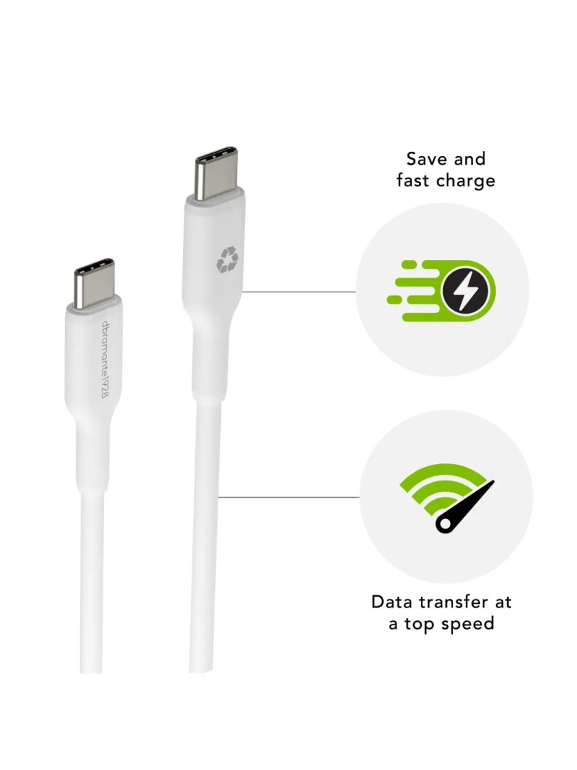 dbramante1928 re-charge USB-C to USB-C cable 1m White