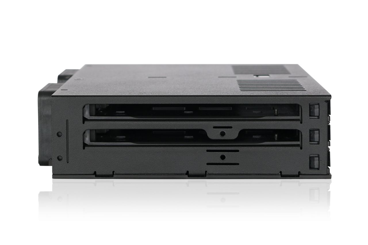 IcyDock ExpressCage MB326SP-1B 6-Bay 2.5” SATA/SAS SSD/HDD Hot-Swap Mobile Rack Enclosure with Tool-Less SSD Mounting System for 5.25” Drive Bay (6 x SATA 7pin)