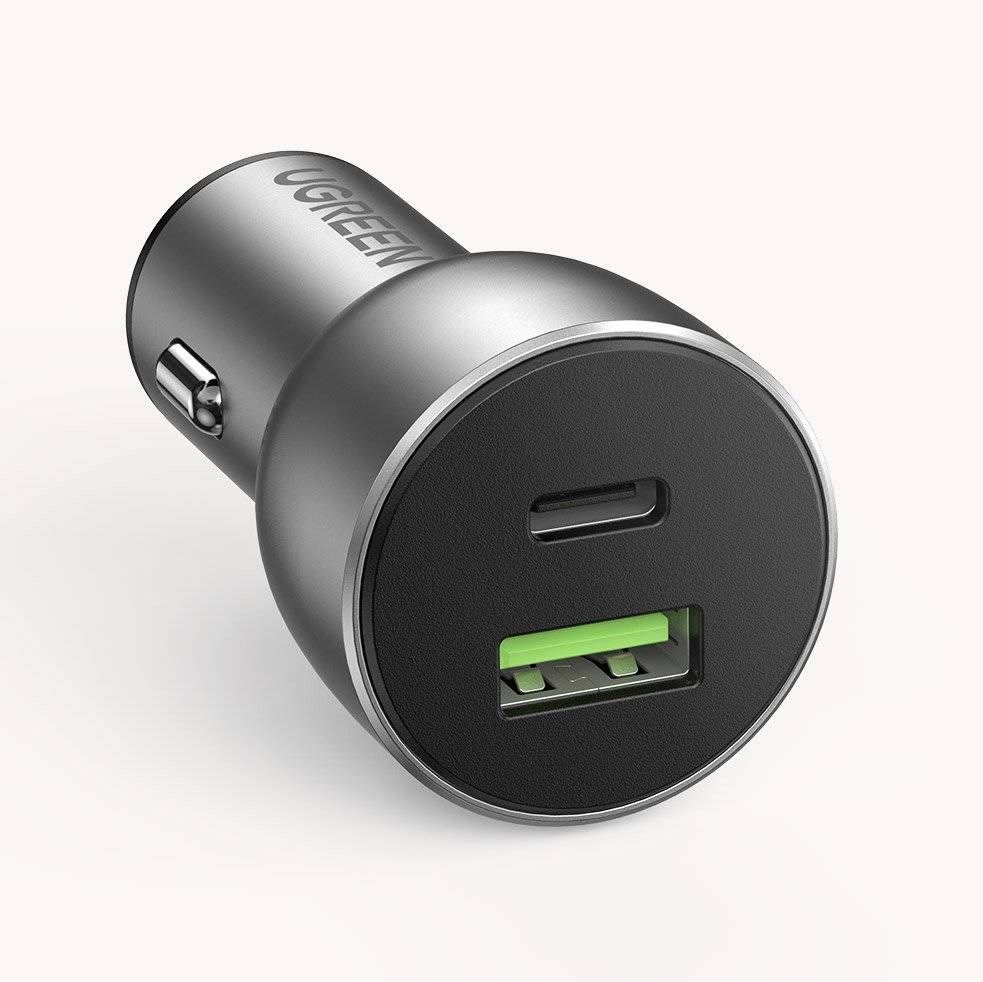 UGREEN Universal Cigar Lighter Fast Charging Silver