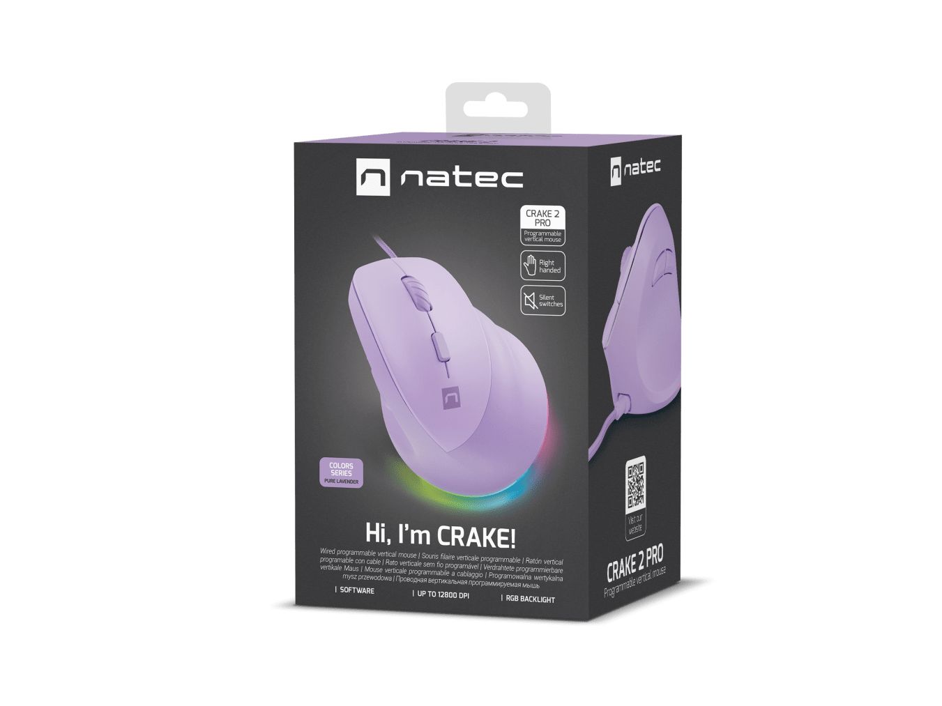 natec Crake 2 Pro Mouse Purple