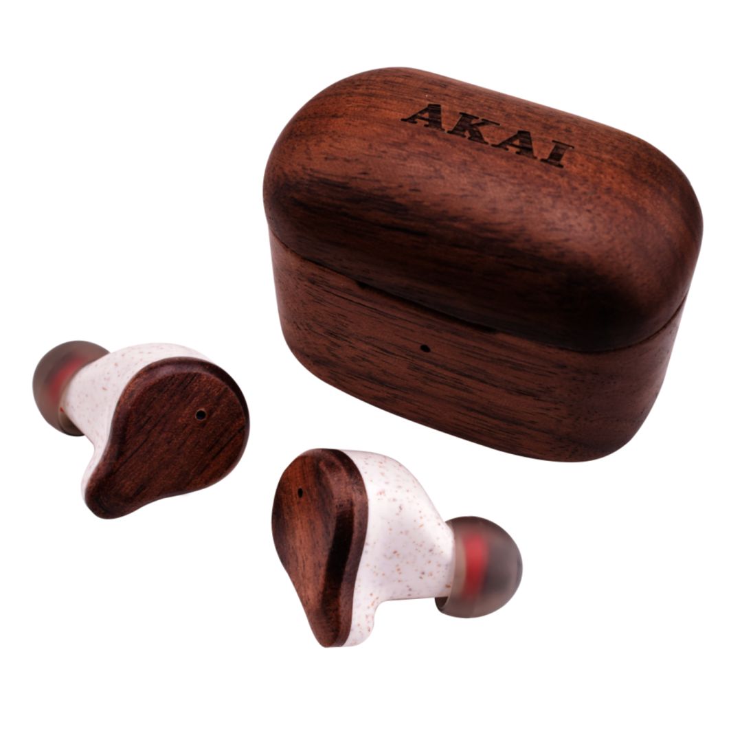 Akai Bamboo Bluetooth Headset Wood