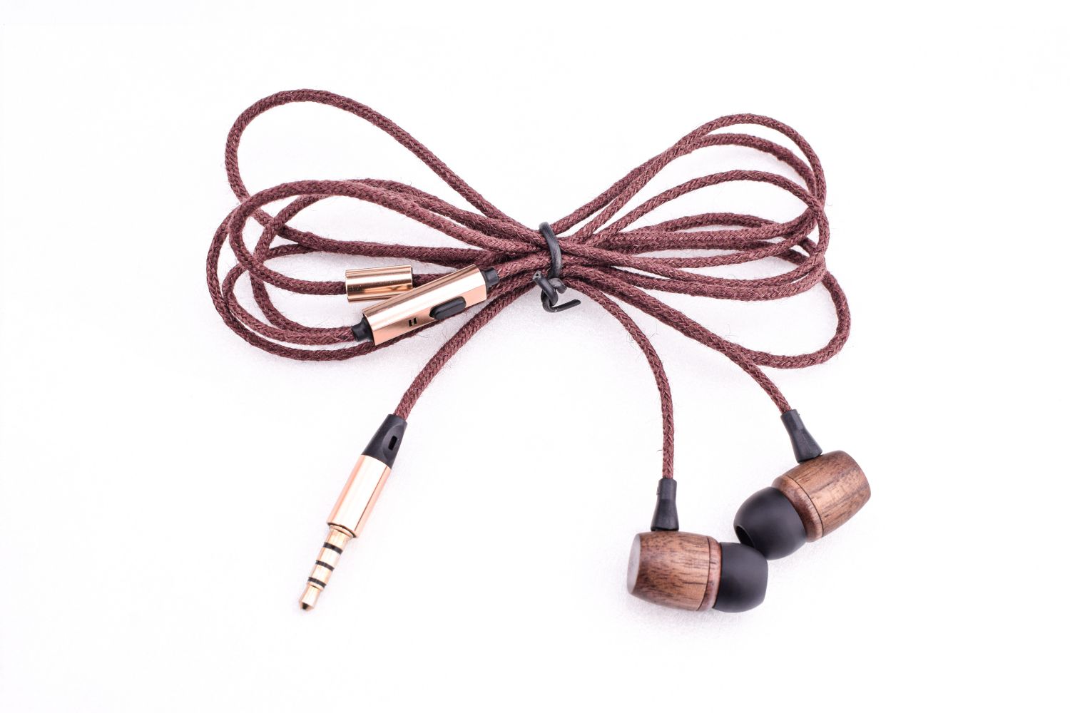 Akai Bamboo Wired Headset Wood