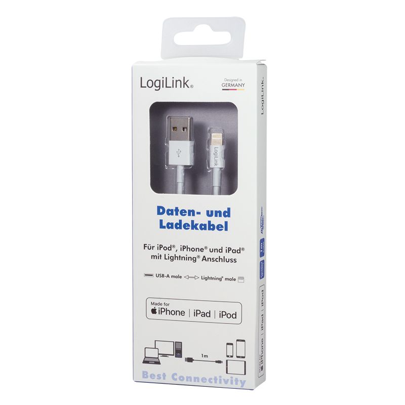 Logilink Apple Lightning to USB Connection Cable 1m White
