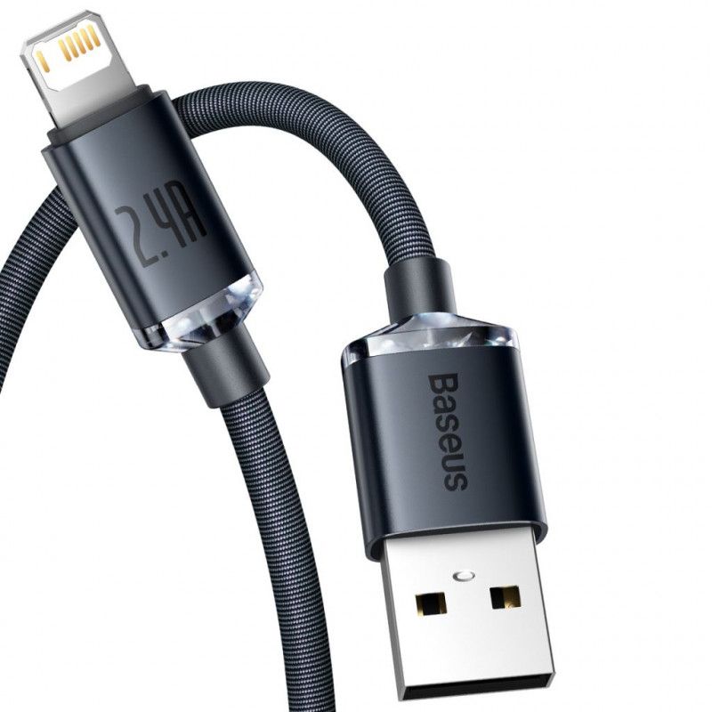 Baseus Crystal Shine USB-A Lightning Cable 1,2m Black