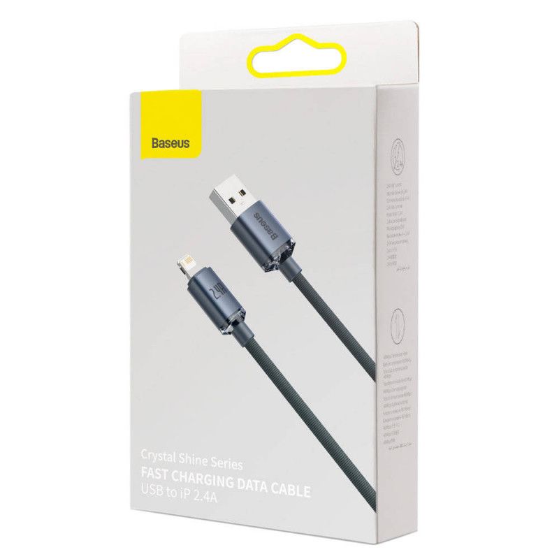 Baseus Crystal Shine USB-Lightning Cable 2m Black