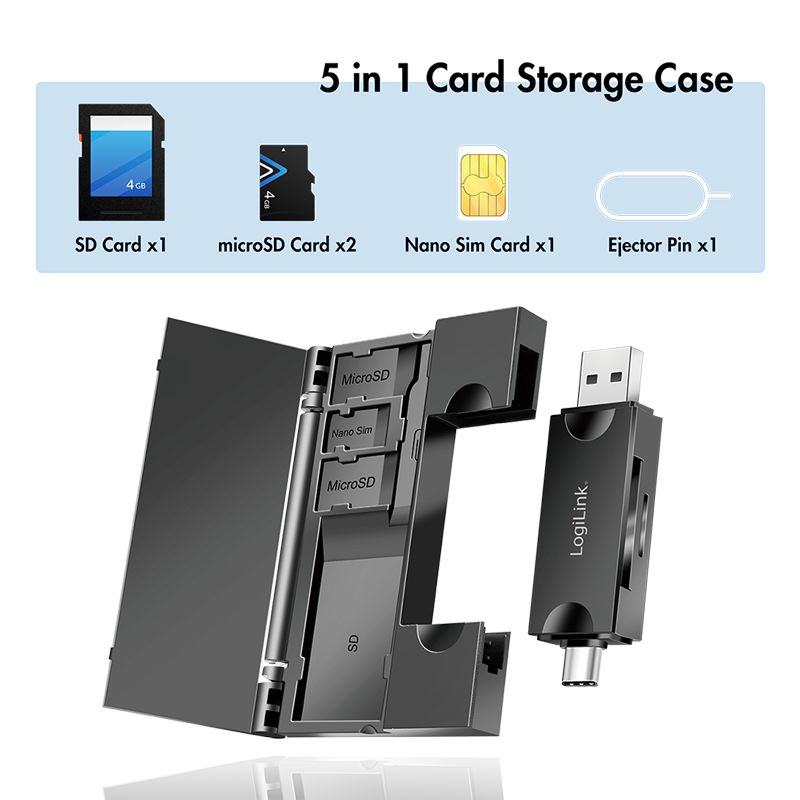 Logilink CR0049 USB 3.2 Gen1 Card Reader Black
