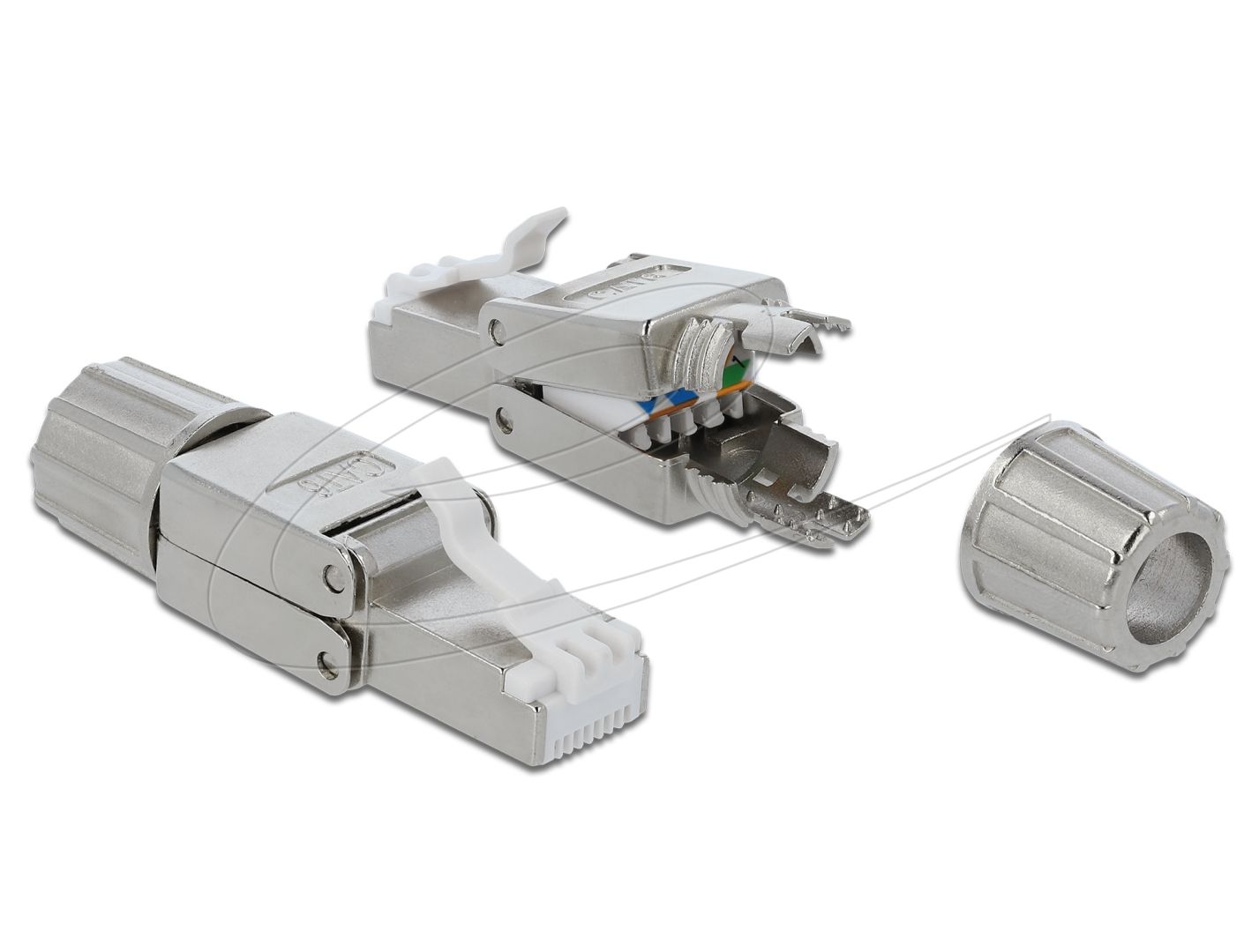 DeLock RJ45 plug Cat.6 STP toolfree