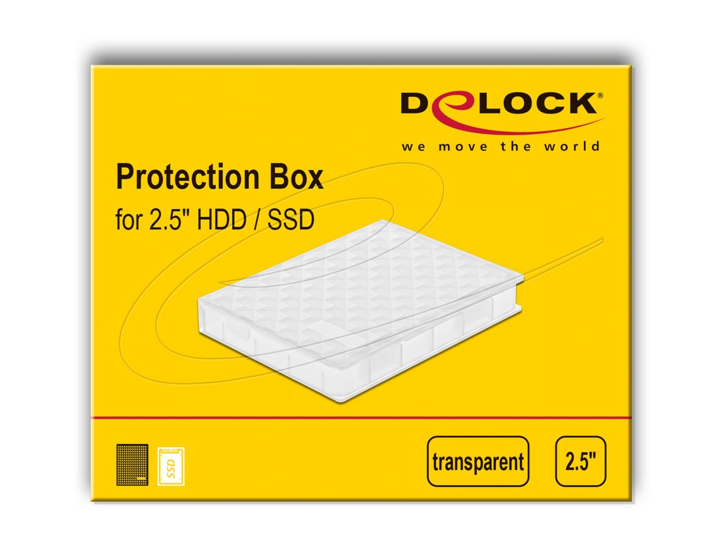 DeLock Protection Box for 2.5″ HDD/SDD Transparent