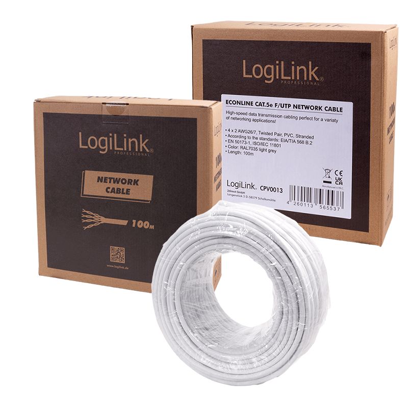 Logilink CAT5e F-UTP Patch Cable 100m Grey