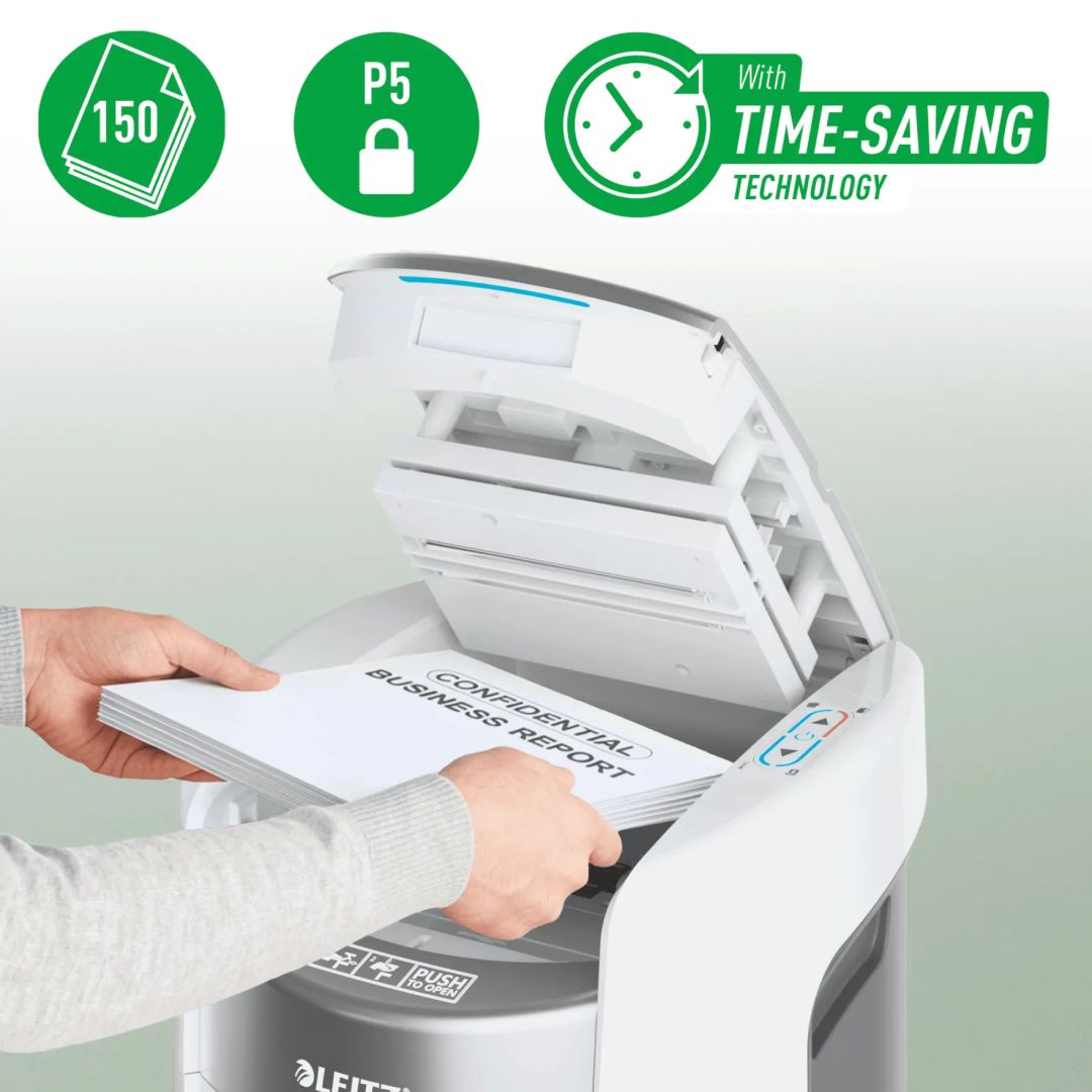 Leitz IQ OptiMax Autofeed Home Office 150 P5 Iratmegsemmisítő White