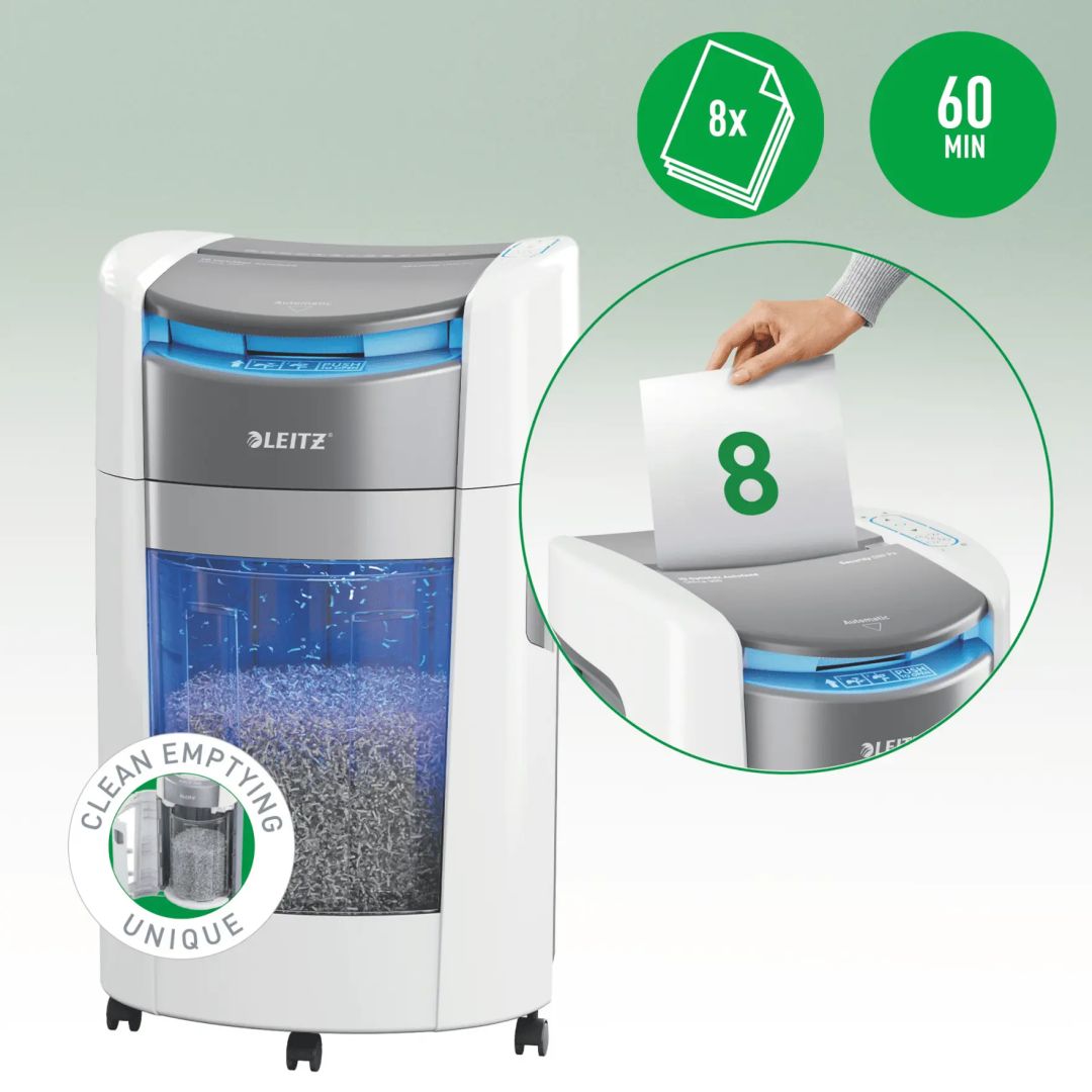 Leitz IQ OptiMax Autofeed Office 300 P5 Iratmegsemmisítő White