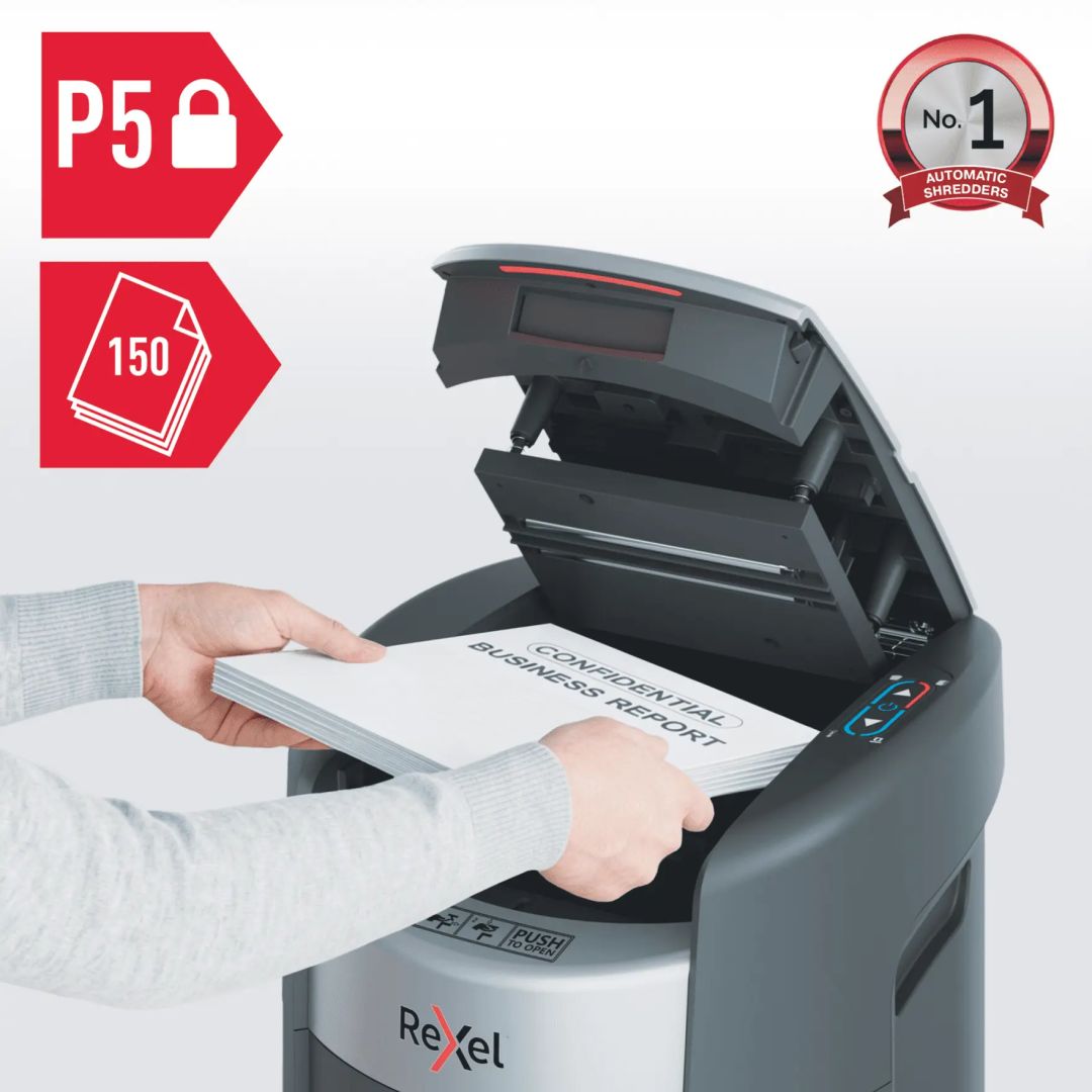 Rexel ShredMax AutoFeed+ 150M P5 Iratmegsemmisítő Black