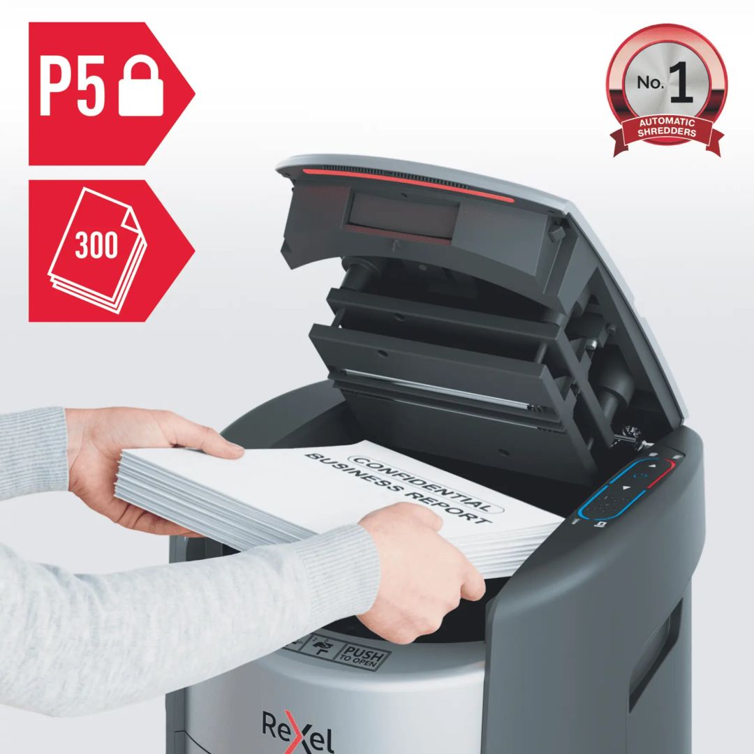 Rexel ShredMax AutoFeed+ 300M P5 Iratmegsemmisítő Black