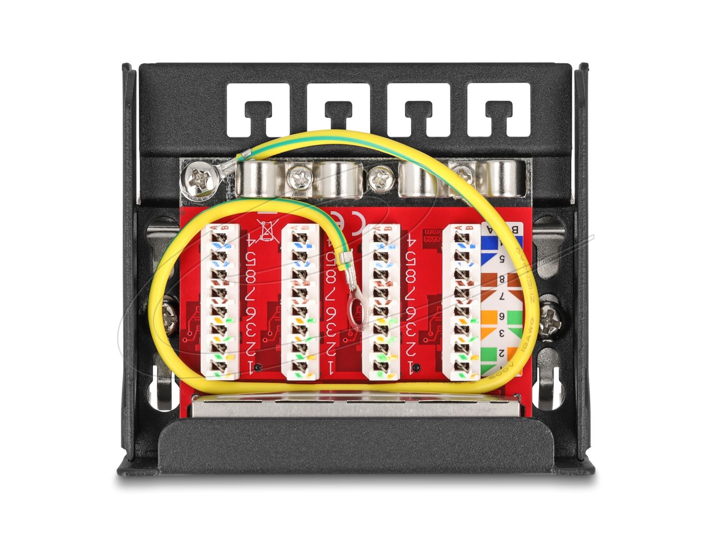 DeLock 4-port Patch Panel Black