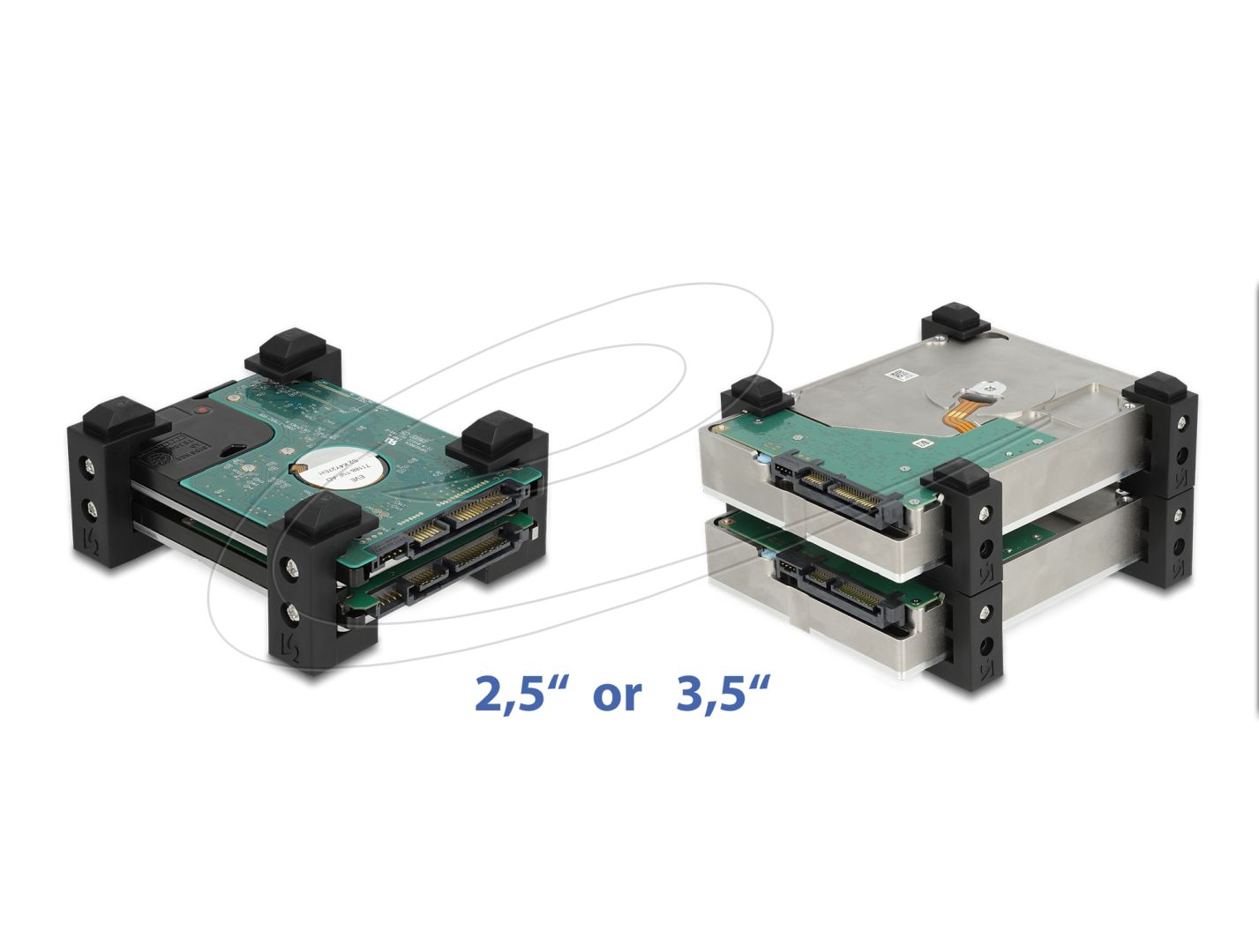 DeLock Hard Drive Holder for 2.5″ and 3.5″ HDD / SSD