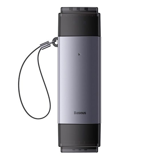 Baseus Dual Output USB-A & Type-C to SD TF Card Reader Grey